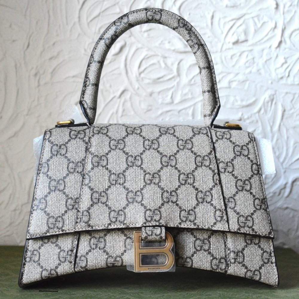 Gucci x Balenciaga Hacker Top Handle Hourglass Aria Gg Supreme Canvas - Picture 12 of 16